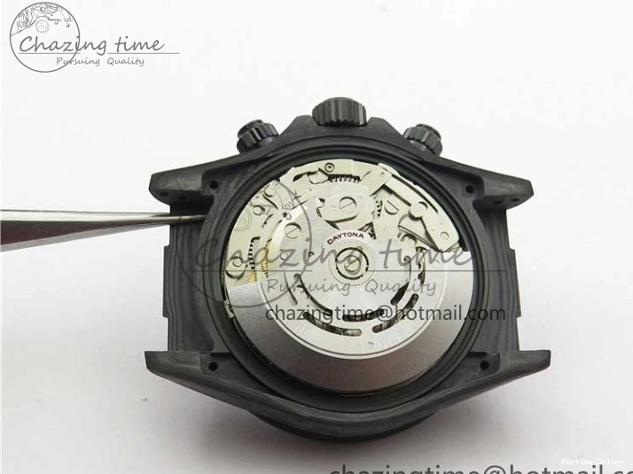 0601 Daytona DIW Carbon OMF Best Edition Black White Dial on Black Nylon Strap A OnTrend 2843